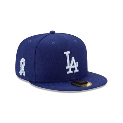 Blue Los Angeles Dodgers Hat - New Era MLB Father's Day 59FIFTY Fitted Caps USA6842501